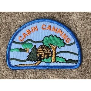 Vintage Girl Scout Patch Cabin Camping, Brownies, Iron On, Embroidered